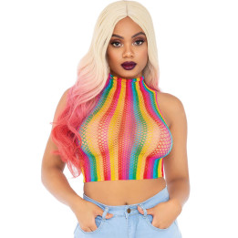 LEG AVENUE - TOP DE REJILLA MULTICOLOR | VibraZon