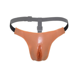 HIDDEN DESIRE - ALTER EGO TANGA VAGINA ABIERTA AJUSTABLE NATURAL | VibraZon
