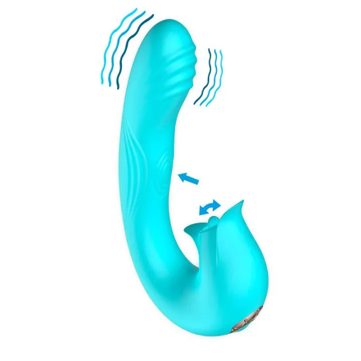 Hydra Vibrador con Pulsación y Lengua Estimuladora de Clítoris 3 Motores USB de Intoyou
