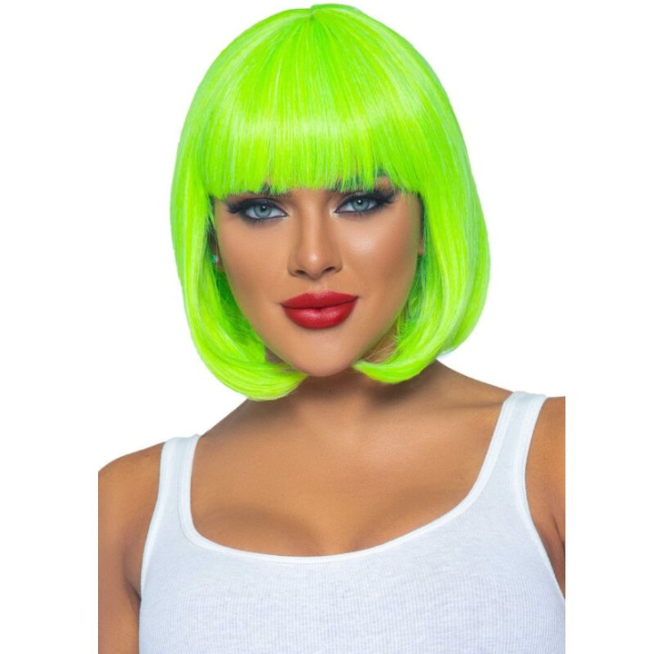 LEG AVENUE - PELUCA BOB FLUORESCENTE VERDE NEON | VibraZon