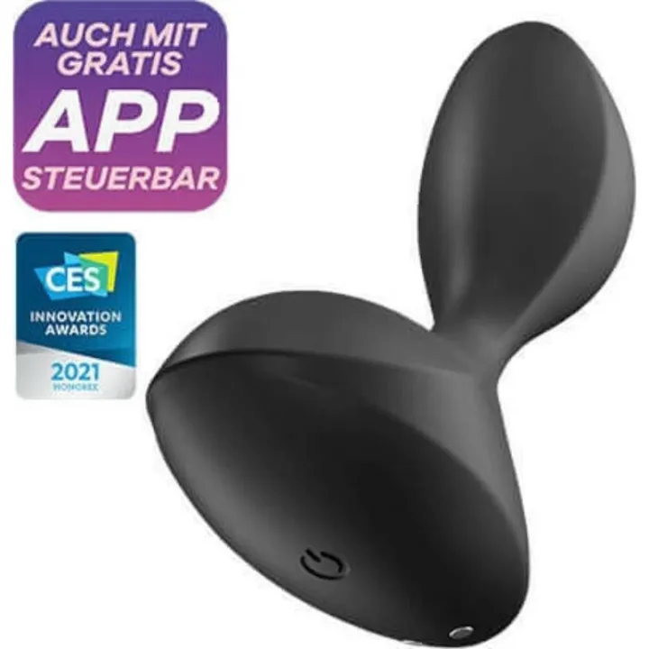 Sweet Seal Plug Anal con Vibración y APP Negro de Satisfyer