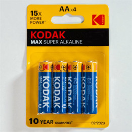 Pila Alkaline Súper Max AA LR6 Blister de 4 de Kodak | VibraZon