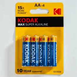 Pila Alkaline Súper Max AA LR6 Blister de 4 de Kodak