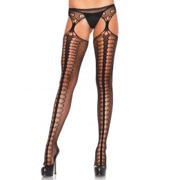 LEG AVENUE - MEDIAS CON LIGUERO EXCLUSIVE NEGRO | VibraZon