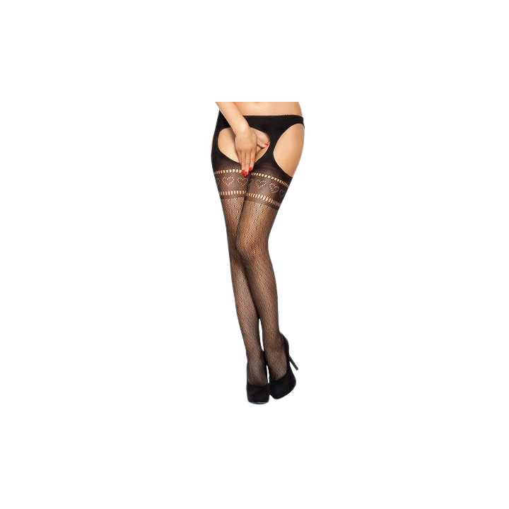PASSION - MEDIAS CON LIGUERO BS002 NEGRO | VibraZon