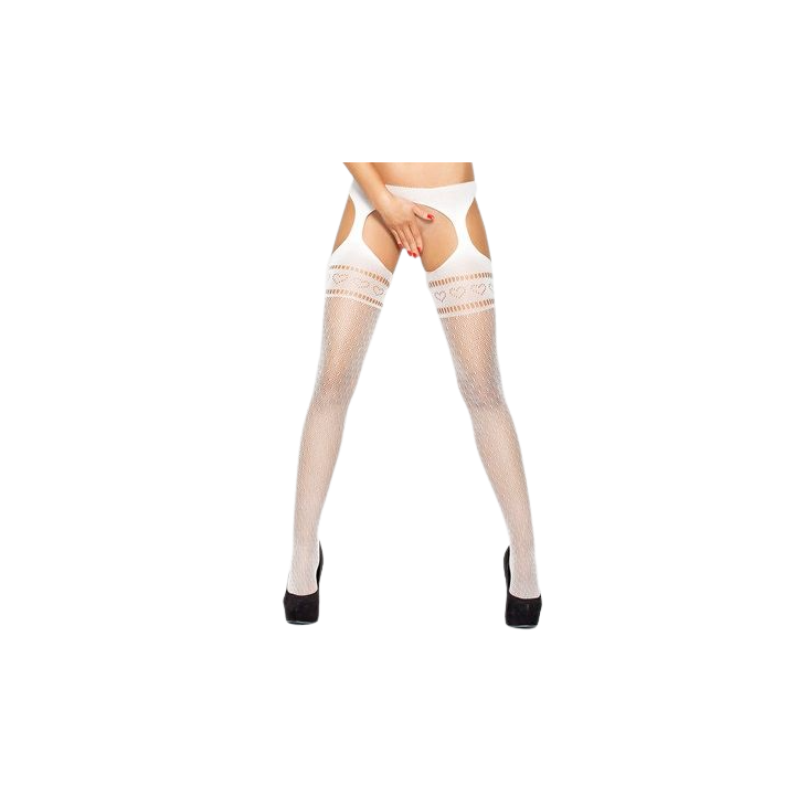 PASSION - MEDIAS CON LIGUERO BS002 BLANCO | VibraZon