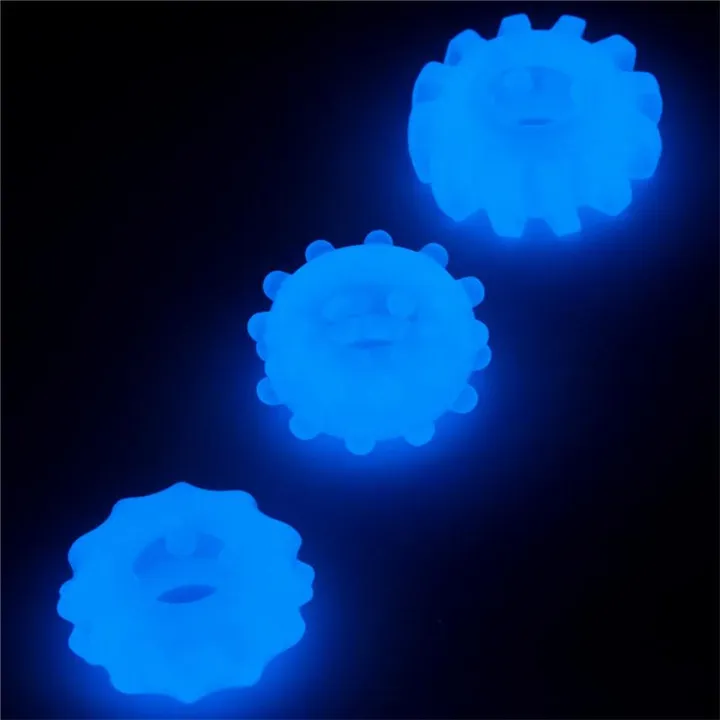 Lumino Play Set 3 Anillos para el Pene Luz Azul de Lovetoy