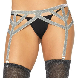 LEG AVENUE - LIGUERO LUREX PLATEADO TALLA ÚNICA | VibraZon