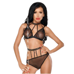 ME-SEDUCE - DOTTY SET DOS PIEZAS NEGRO S/M | VibraZon