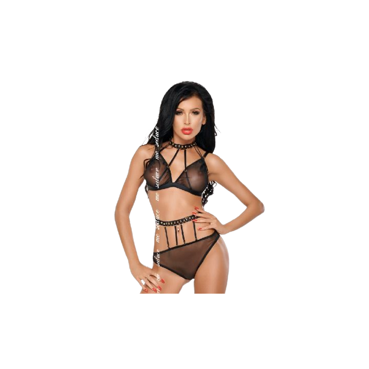ME-SEDUCE - DOTTY SET DOS PIEZAS NEGRO L/XL | VibraZon