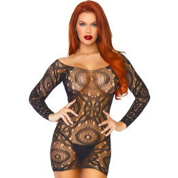 LEG AVENUE - MINI VESTIDO ENCAJE DE GANCHILLOS T.U. | VibraZon