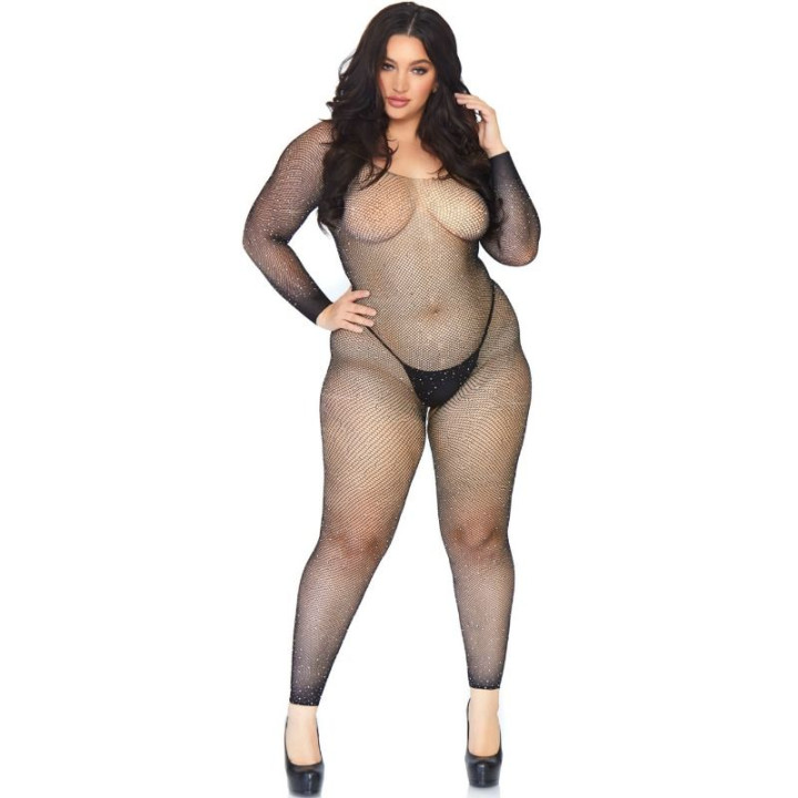 LEG AVENUE - BODYSTOCKING EN ROJO CON BRILLANTE 1X-2X | VibraZon