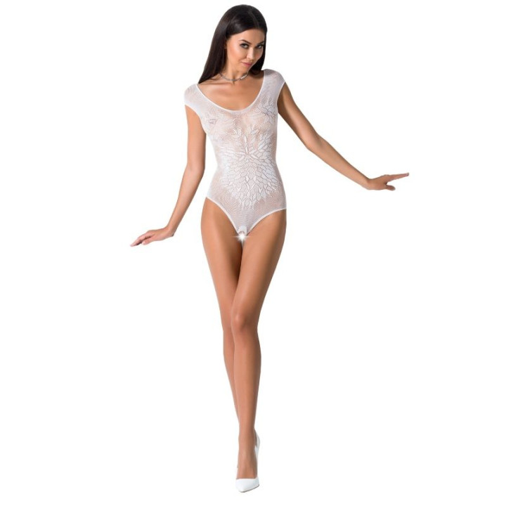 PASSION - WOMAN BS064 BODYSTOCKING BLANCO TALLA ÚNICA | VibraZon