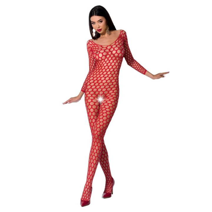 PASSION - WOMAN BS077 BODYSTOCKING TALLA ÚNICA ROJO | VibraZon