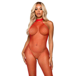 LEG AVENUE - LE FRIVOLE BODYSTOCKING - CUELLO RACER TALLA ÚNICA ROJO | VibraZon