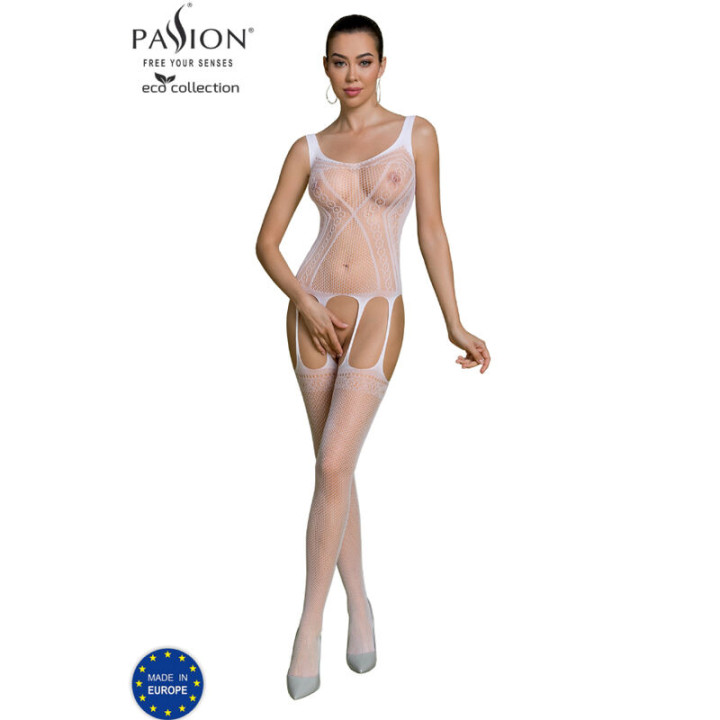 PASSION - ECO COLLECTION BODYSTOCKING ECO BS007 BLANCO | VibraZon