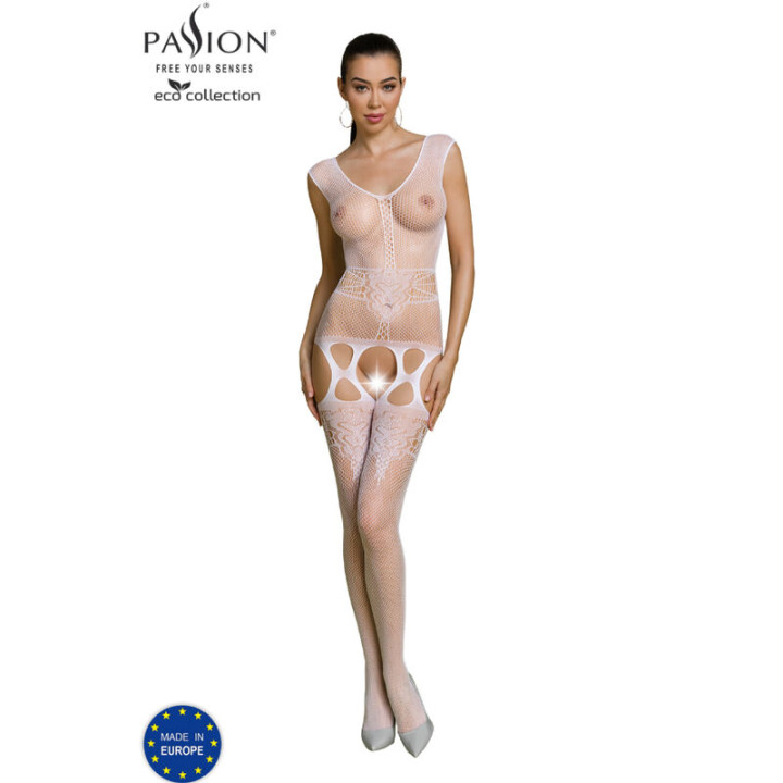 PASSION - ECO COLLECTION BODYSTOCKING ECO BS014 BLANCO | VibraZon