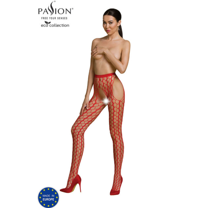 PASSION - ECO COLLECTION BODYSTOCKING ECO S007 ROJO | VibraZon