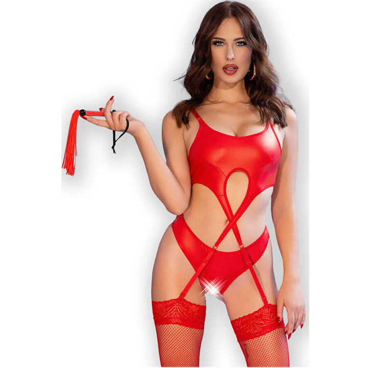 CHILIROSE - CR 4625 SET CUATRO PIEZAS CROTCHLESS ROJO M | VibraZon