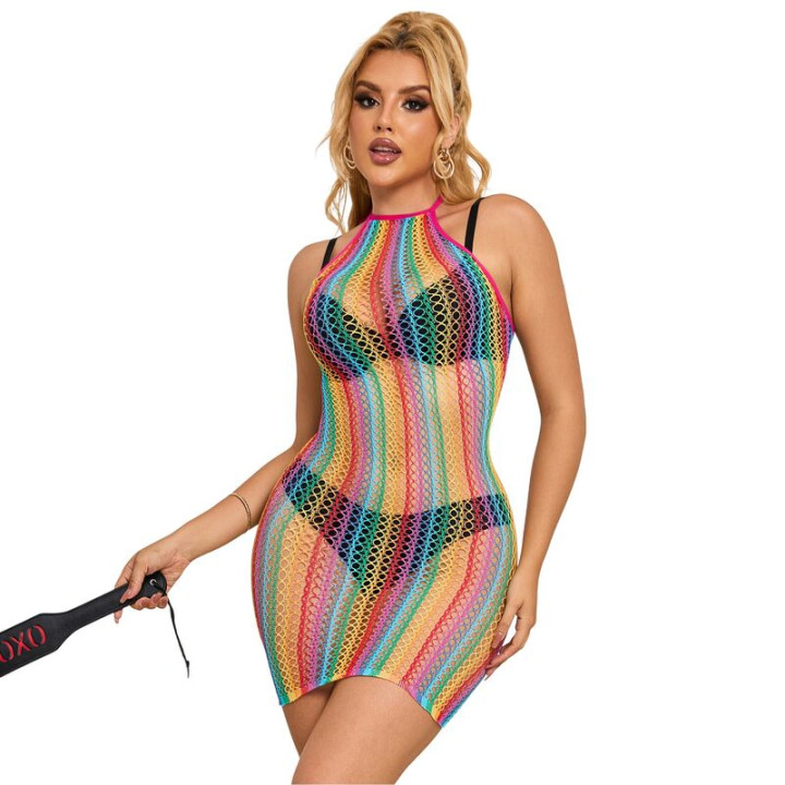 SUBBLIME - 952341 VESTIDO DE REJILLA ARCOIRIS TALLA ÚNICA | VibraZon