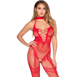 LEG AVENUE - 89336 BODYSTOCKING SIN ENTREPIERNA ROJO - TALLA ÚNICA | VibraZon