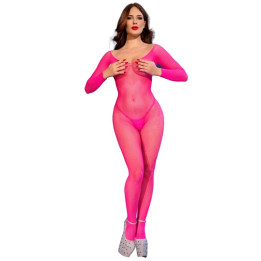 CHILIROSE - CR 4894 BODYSTOCKING MALLA ROSA NEON S/M | VibraZon