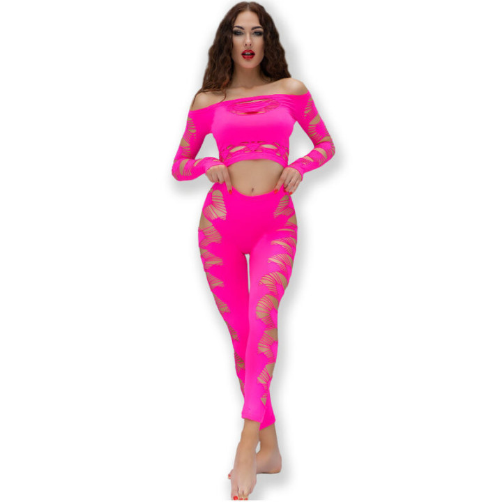 CHILIROSE - CR 4632 TOP & PANTALON FUCSIA S/L | VibraZon