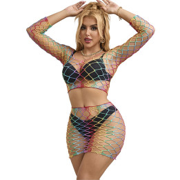 SUBBLIME - 952440 SET DE REJILLA 2 PIEZAS MANGA LARGA ARCOIRIS TALLA ÚNICA | VibraZon