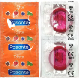 PASANTE - PRESERVATIVO SABOR FRESA BOLSA 144 UNIDADES | VibraZon