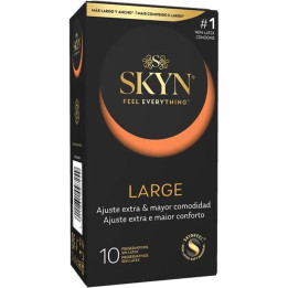 SKYN - PRESERVATIVO GRANDE AJUSTE EXTRA 10 UNIDADES | VibraZon