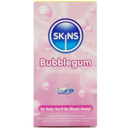 SKINS - PRESERVATIVOS PREMIUM SABOR CHICLE PACK 8 | VibraZon