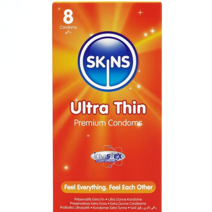 SKINS - ULTRAFINOS PRESERVATIVOS PREMIUM PACK 8 | VibraZon