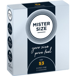 MISTER SIZE - PRESERVATIVOS TALLA M 53 MM (3 UNIDADES) | VibraZon