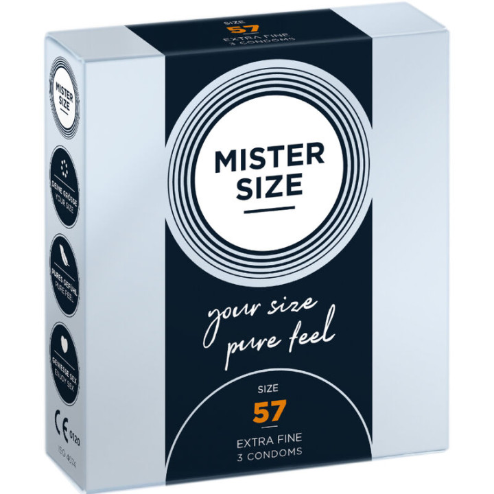 MISTER SIZE - PRESERVATIVOS TALLA L 57 MM (3 UNIDADES) | VibraZon