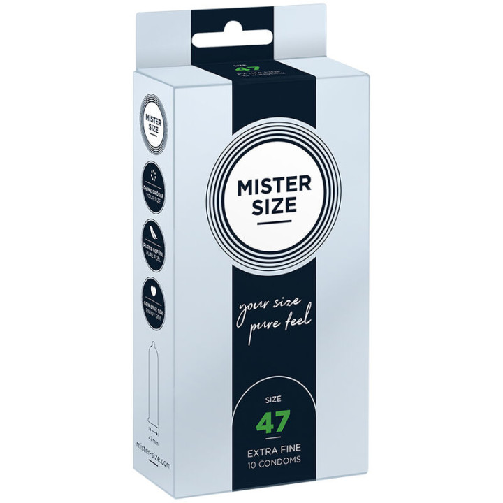 MISTER SIZE - PRESERVATIVOS TALLA XS 47 MM (10 UNIDADES) | VibraZon