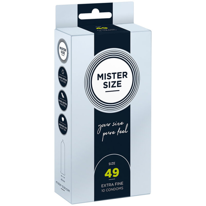 MISTER SIZE - PRESERVATIVOS TALLA S 49 MM (10 UNIDADES) | VibraZon