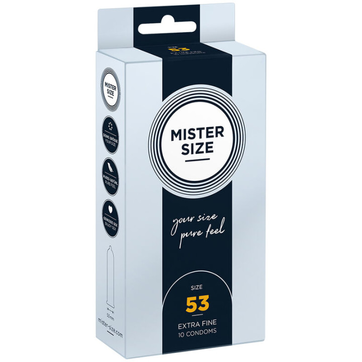 MISTER SIZE - PRESERVATIVOS TALLA M 53 MM (10 UNIDADES) | VibraZon