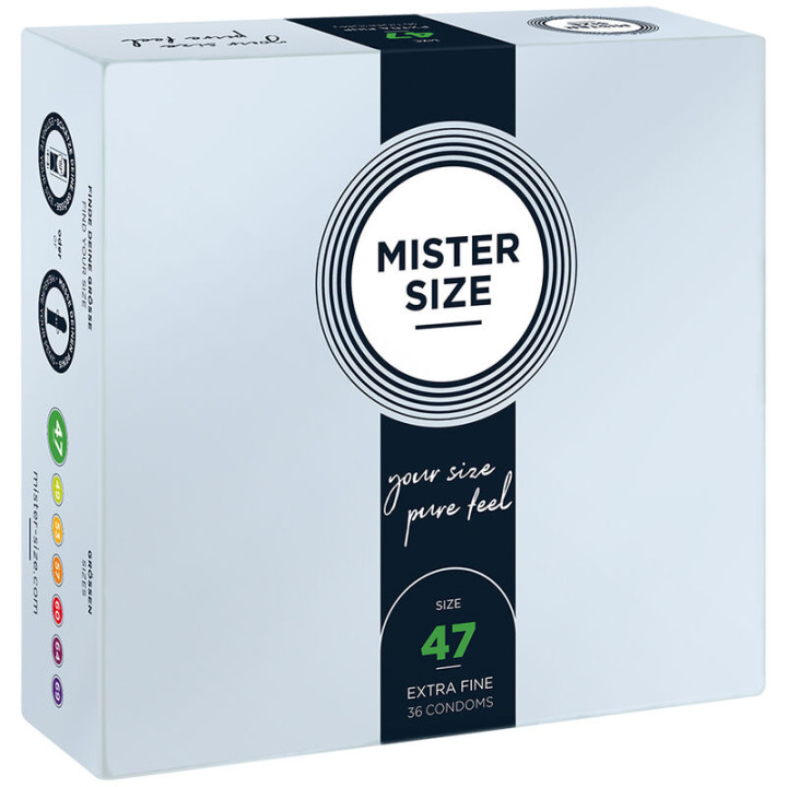 MISTER SIZE - PRESERVATIVOS TALLA XS 47 MM (36 UNIDADES) | VibraZon