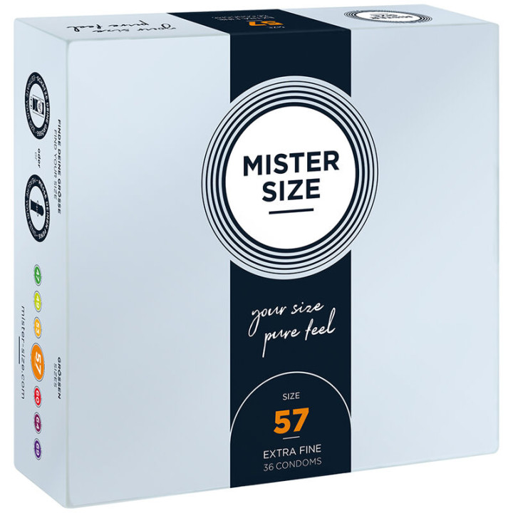 MISTER SIZE - PRESERVATIVOS TALLA L 57 MM (36 UNIDADES) | VibraZon