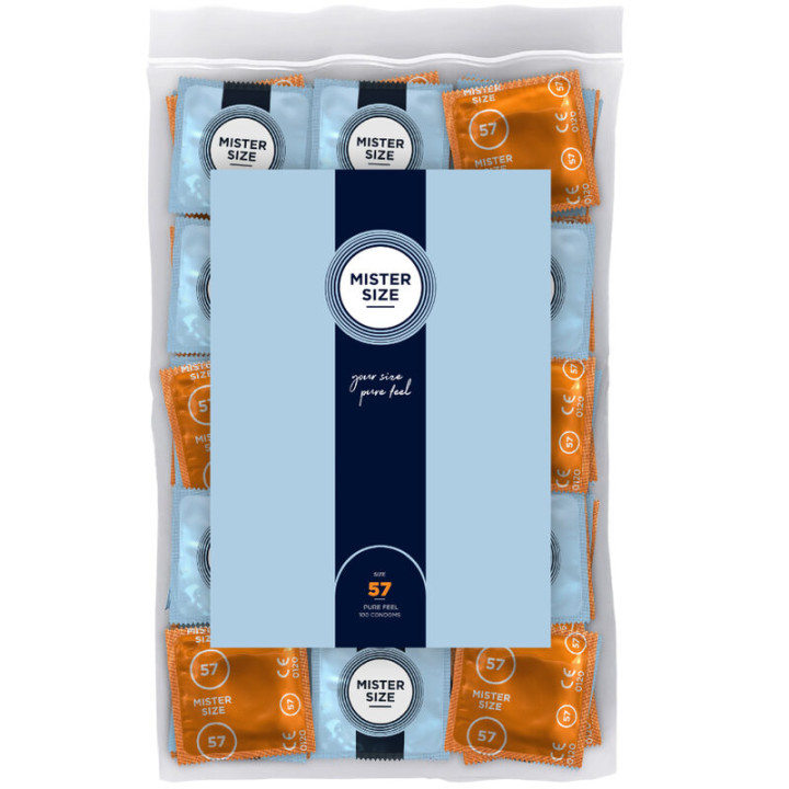 MISTER SIZE - PRESERVATIVOS TALLA L 57 MM (100 UNIDADES) | VibraZon