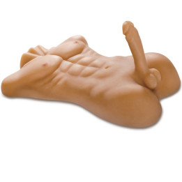 TORSO MASCULINO REALISTA XXL CON PENE DE 20 CM Y TACTO REAL FANTAFLESH | VibraZon