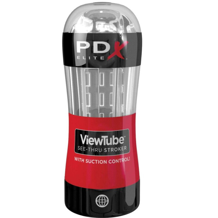 PDX ELITE - MASTURBADOR STROKER VIEWTUBE CONTROL SUCCIONADOR TRANSPARENTE | VibraZon