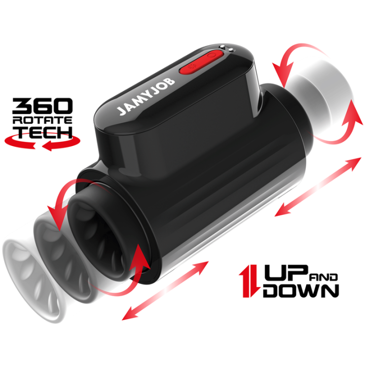 JAMYJOB - VORTEX MASTURBADOR TURBO CON EMPUJE Y ROTACIÓN 360 UP AND DOWN | VibraZon