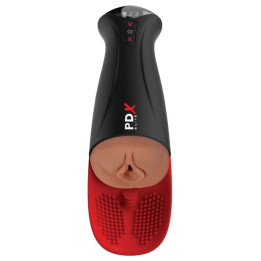 PDX ELITE - MASTURBADOR AUTOMÁTICO FAP-O-MATIC PRO XL VIBRADOR MARRÓN 34.9 CM | VibraZon