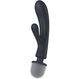 SATISFYER - TRIPLE LOVER MASAJEADOR VIBRADOR RABBIT GRIS | VibraZon