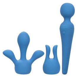 CALEXOTICS - COUTURE KIT VIBRADOR WAND 10 VIBRACIONES AZUL | VibraZon