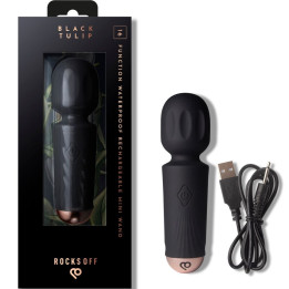 ROCKS-OFF - MINI WAND RECARGABLE 16 FUNCIONES NEGRO | VibraZon