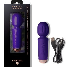 ROCKS-OFF - MINI WAND RECARGABLE 16 FUNCIONES VIOLETA | VibraZon
