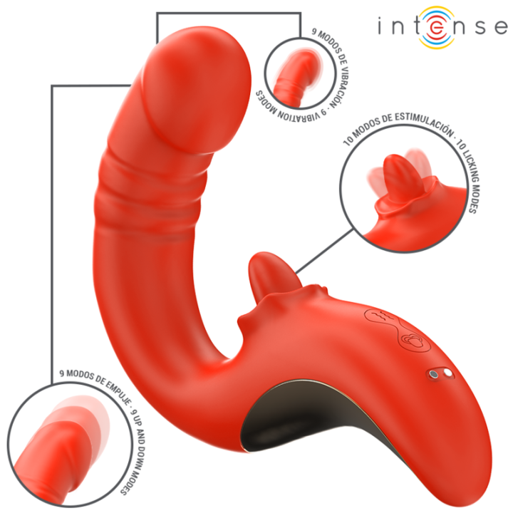 INTENSE - PAULINA VIBRADOR & ESTIMULADOR EN FORMA DE U ROJO | VibraZon