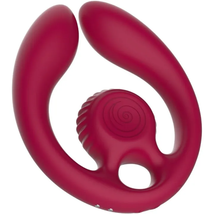 SNAIL VIBE - GIZI DÚO ESTIMULADOR DE PAREJAS CONTROL REMOTO BURDEOS